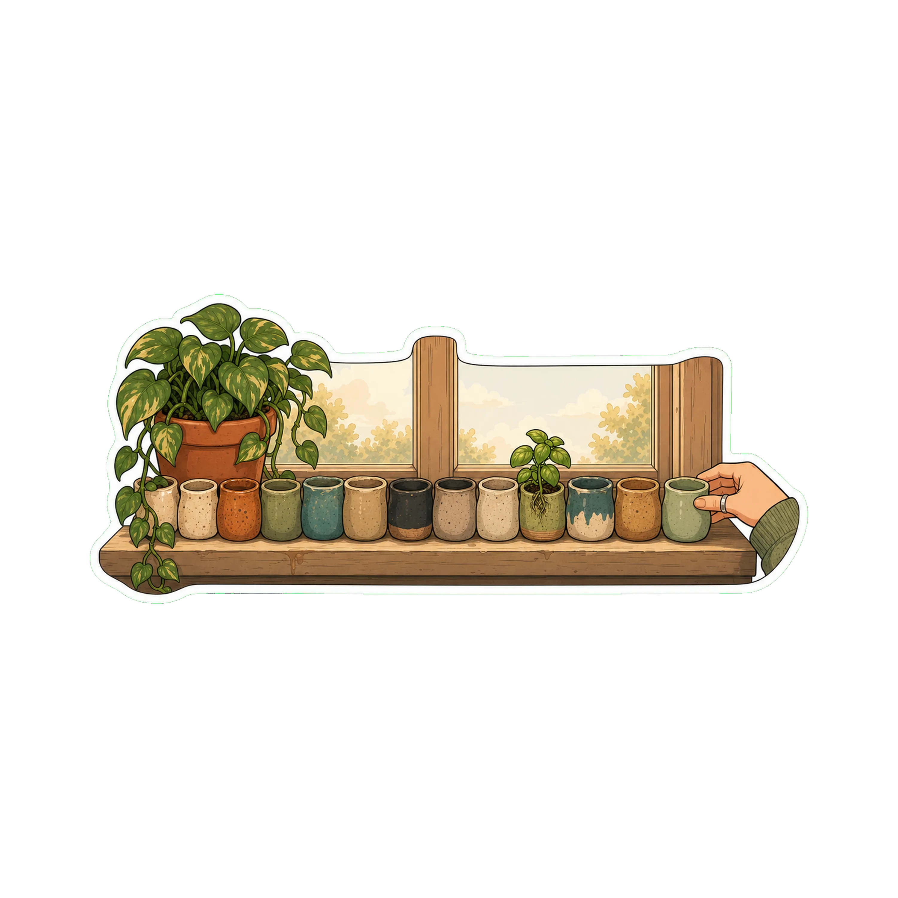 The windowsill