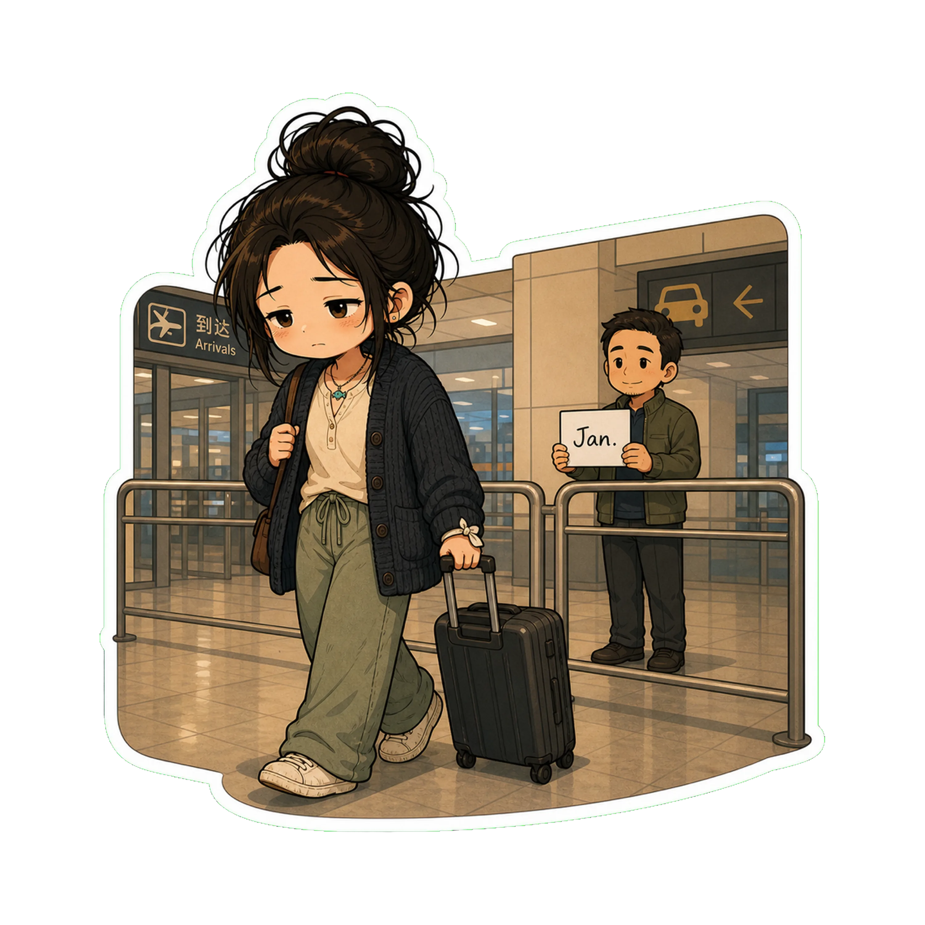 PVG arrivals gate, evening
