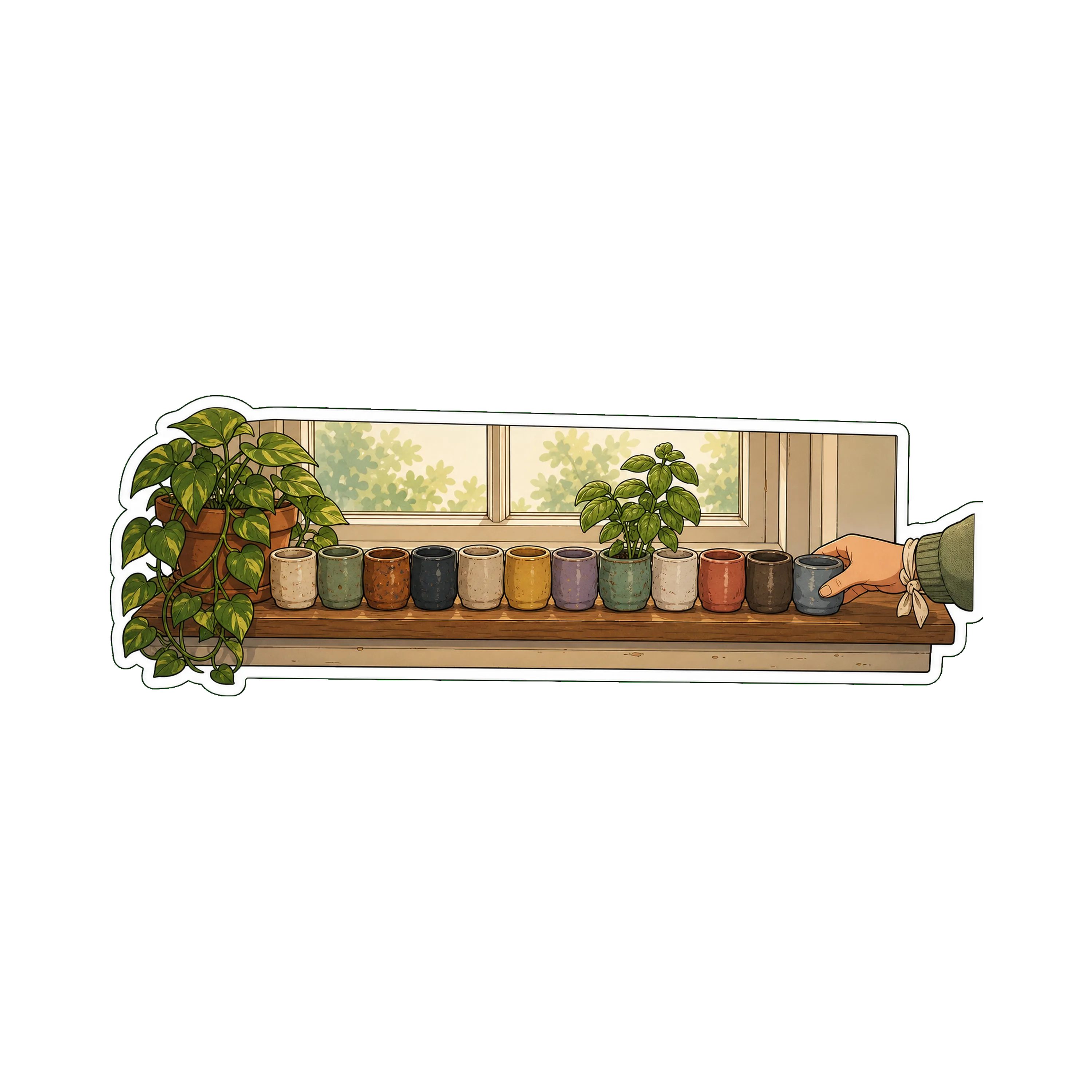 The windowsill